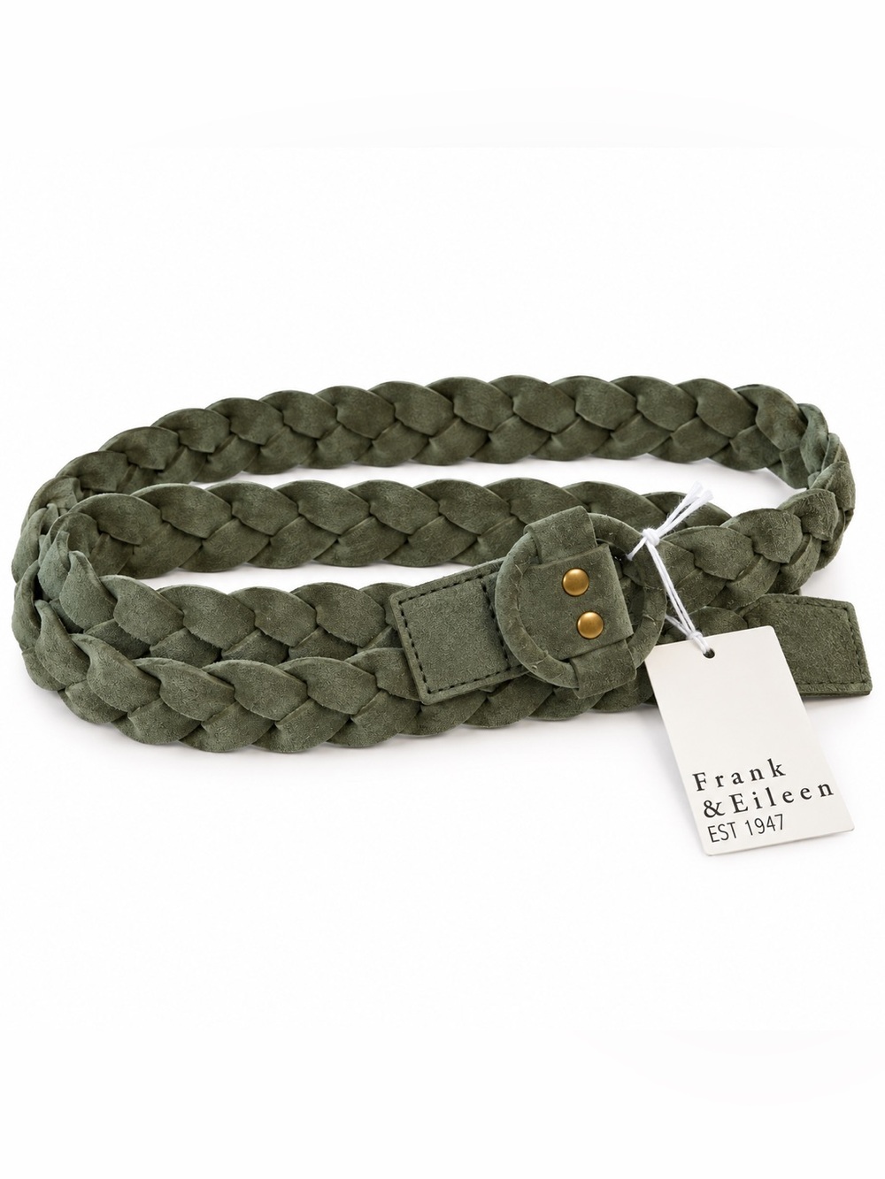 Frank & Eileen Celtic Buckle Belt Sage Green M/L NEW